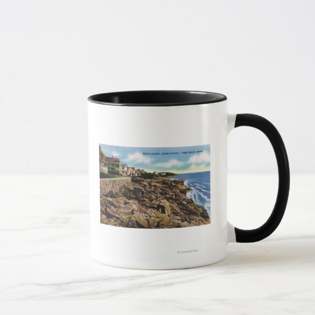 Mug Vue de Union Bluffs Rocks et Surf à York (Droite)