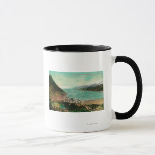 Mug Vue de ville de Juneau, Alaska avec le mien de