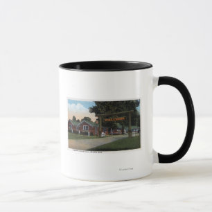 Mug Vue d'entrée de parc de touristes