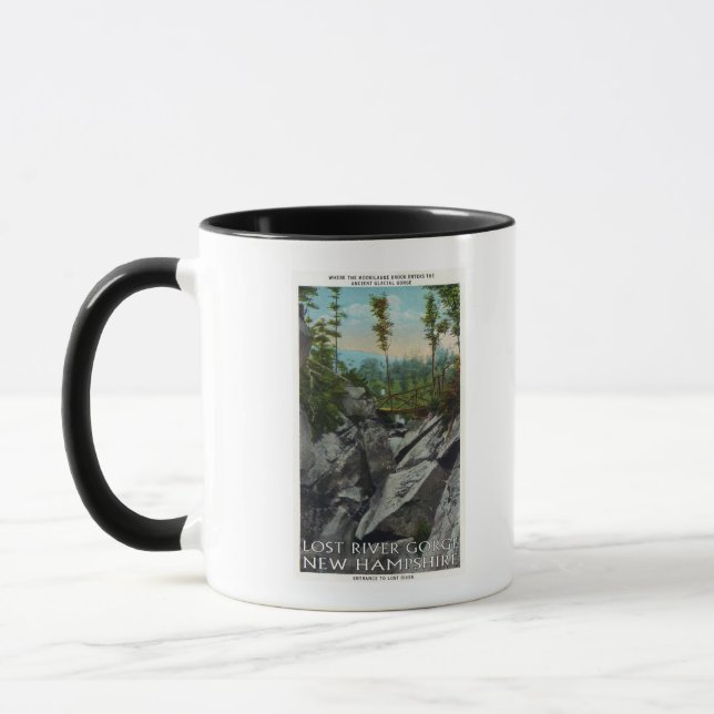 Mug Vue d'entrée d'une gorge glaciaire antique (Gauche)