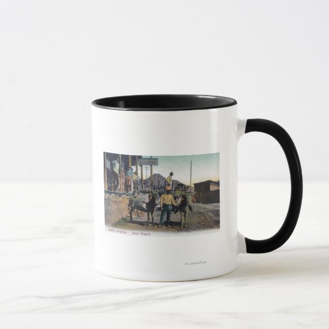 Mug Vue des ânes transportant de l'eauBisbee, AZ (Droite)