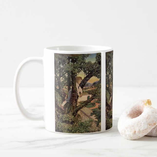 Mug Vue des arbres par Jessie Willcox Smith (Avec donut)