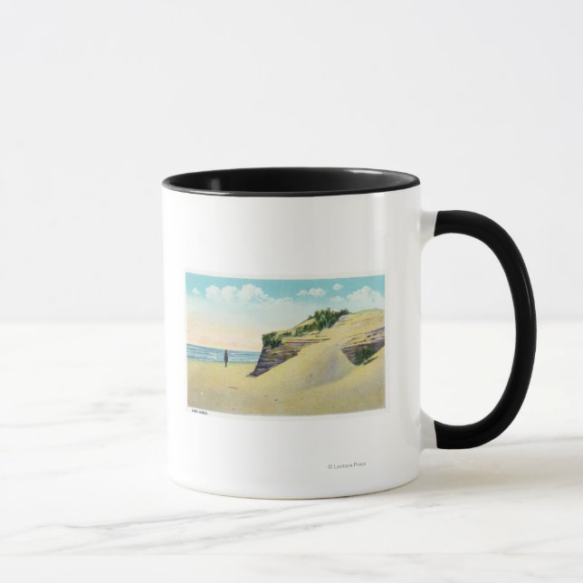 Mug Vue des dunes de sable typiques de la Nouvelle-Ang (Droite)