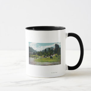 Mug Vue des invités sur une balade par les raisons