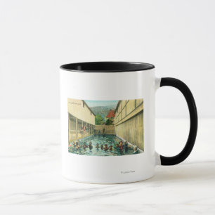 Mug Vue des nageurs dans les bains
