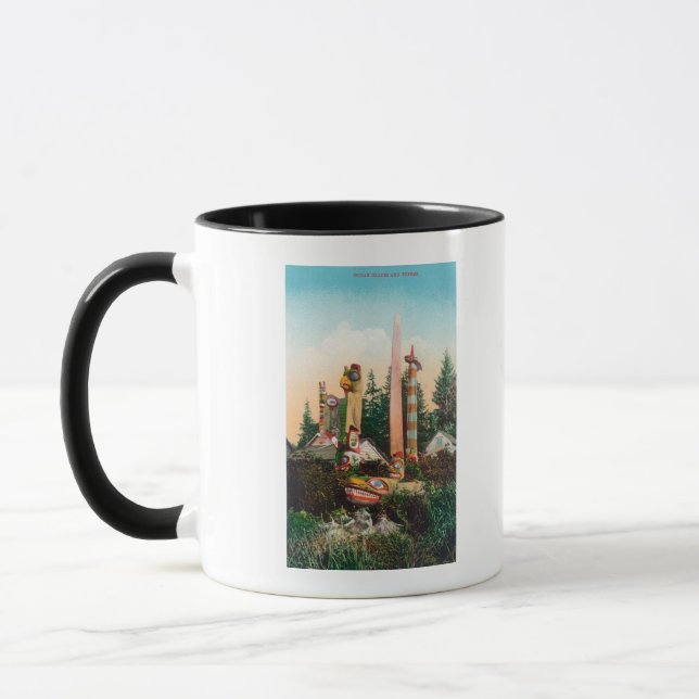 Mug Vue des tombes et des totempoles indiens (Gauche)