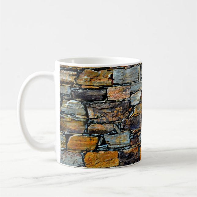 Mug Vue détaillée d'une vieille pierre traditionnelle  (Gauche)