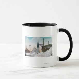 Mug Vue d'hiver d'avenue de Steadman couverte dans la