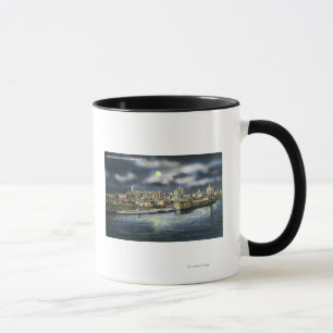 Mug Vue d'horizon d'Albany la nuit