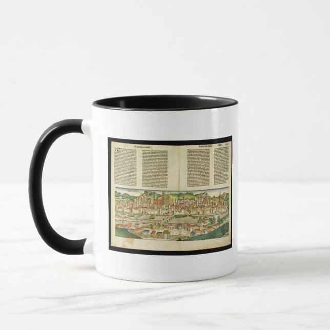 Mug Vue d'oeil d'oiseau de Ratisbonne, de Nuremberg ch (Gauche)