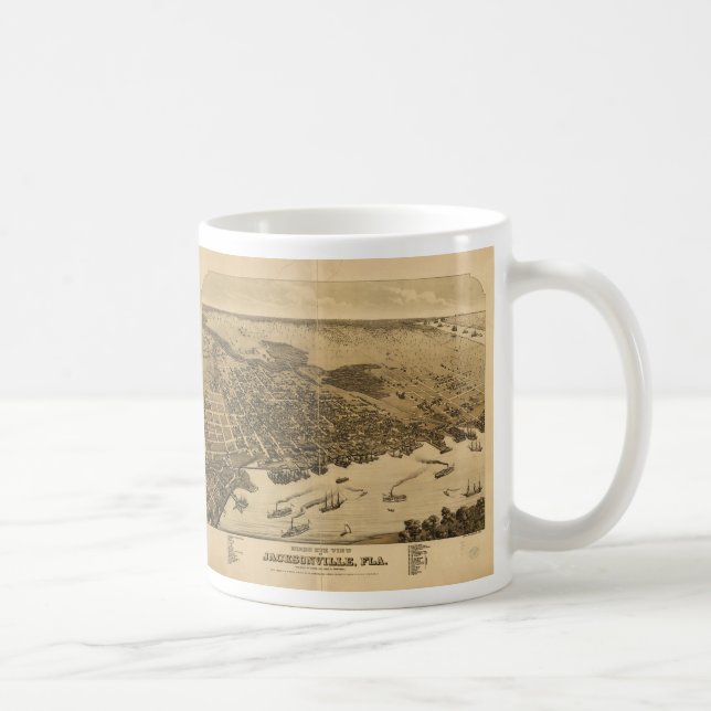 Mug Vue d'oeil d'oiseaux de Jacksonville la Floride (Droite)