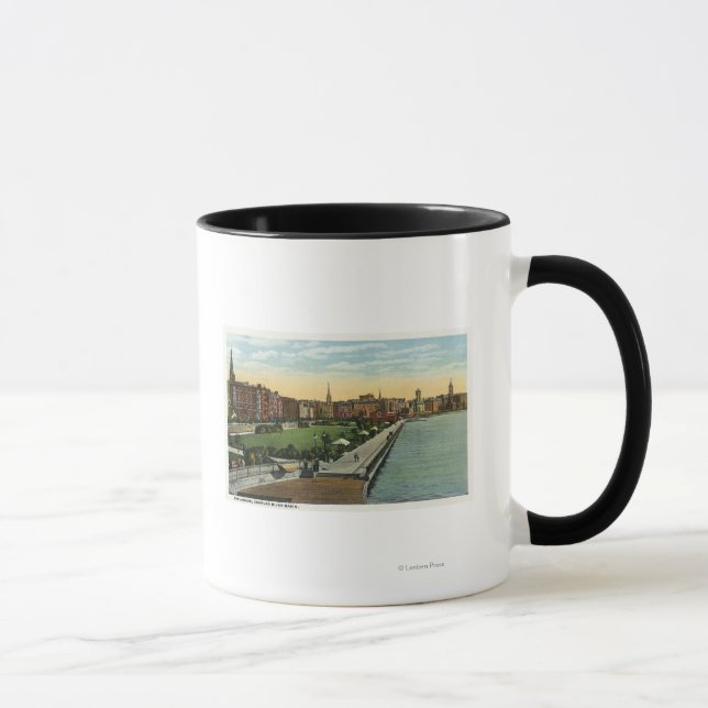 Mug Vue du bassin de la rivière Charles et de l'esplan (Droite)