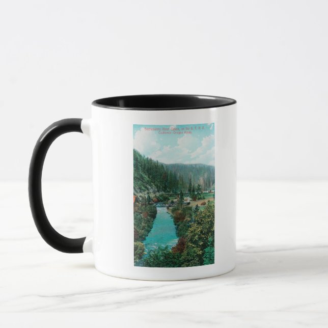 Mug Vue du canyon de la rivière Sacramento sur SP (Gauche)