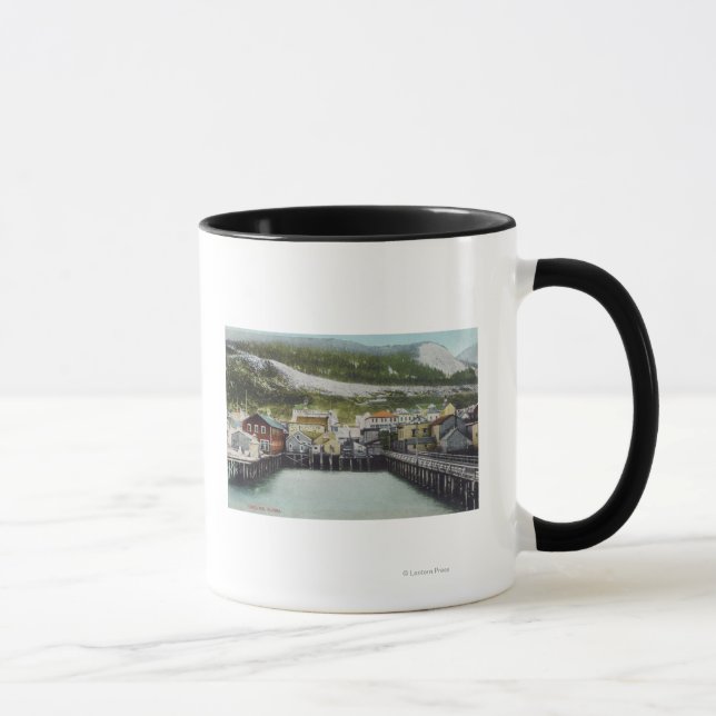 Mug Vue du front de mer et de la villeDouglass, AK (Droite)