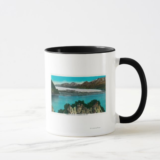 Mug Vue du glacier Harding dans la baie de la résurrec (Droite)