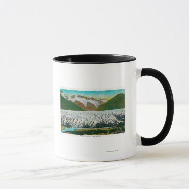 Mug Vue du glacier Spencer, près de Seward, Alaska (Droite)