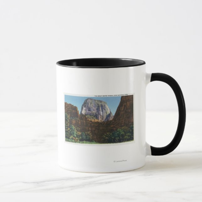 Mug Vue du grand trône blanc (Droite)