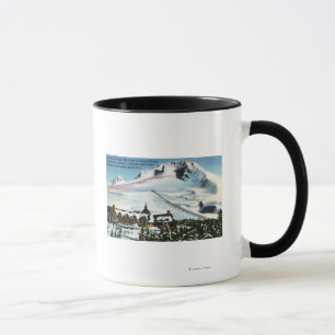Mug Vue du pavillon Timberline, mont Hood en hiver