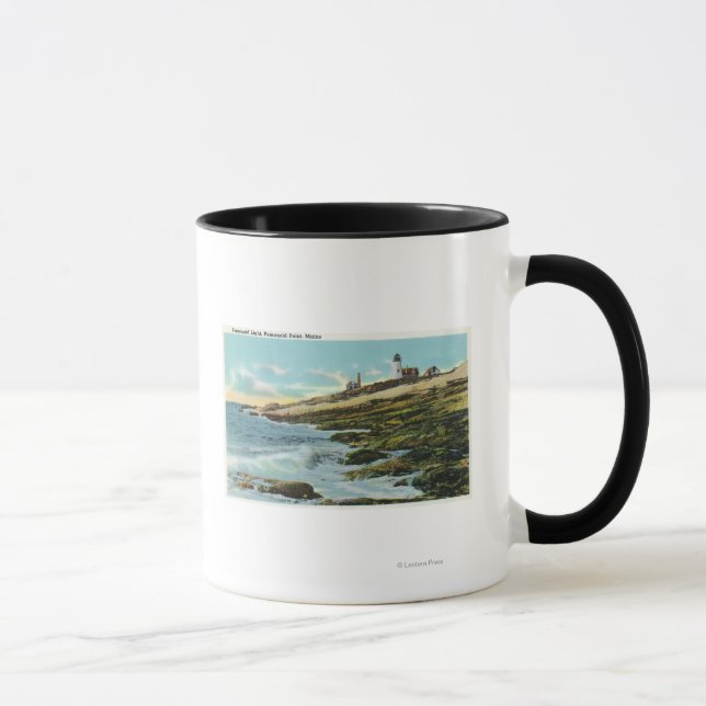 Mug Vue du phare de Pemaquid (Droite)