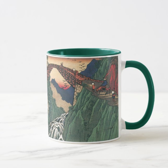 Mug Vue du pont sur la rivière Ina, Nojiri par Hiroshi (Droite)