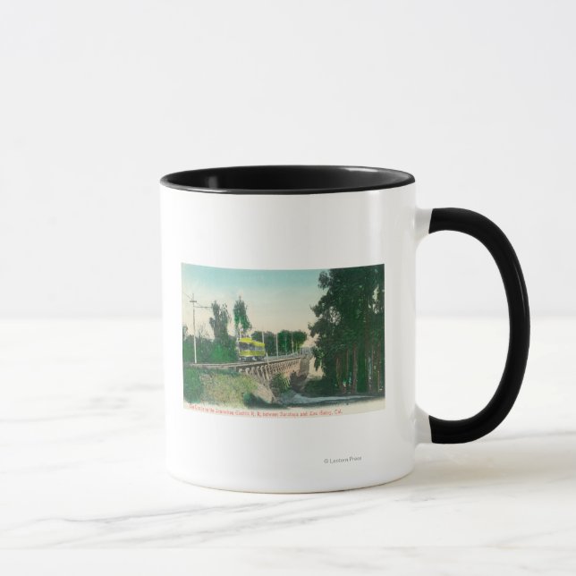 Mug Vue du trèfle sur le chemin de fer interurbain (Droite)