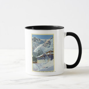 Mug Vue d'un abri de ski de Service Forestier des USA