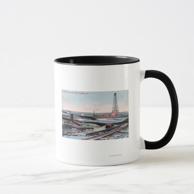 Mug Vue d'un gosier sur le puits d'huile de Lucile (Droite)