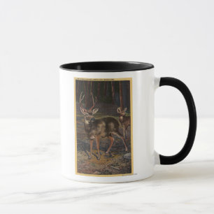 Mug Vue d'un mâle et d'une daine sauvages