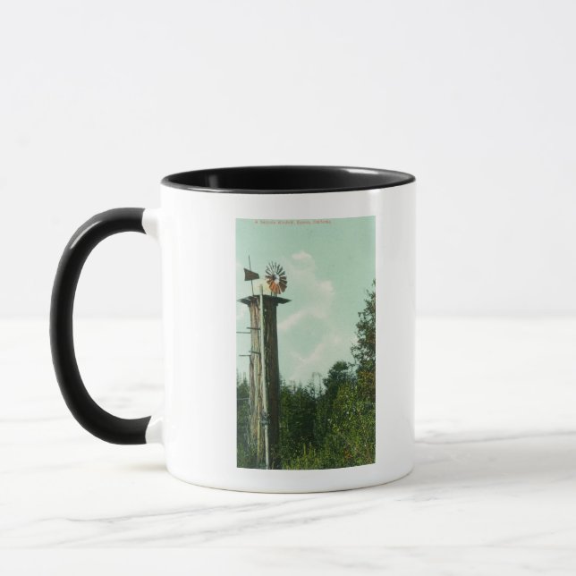 Mug Vue d'un moulin à vent Sequoia Eureka, CA (Gauche)