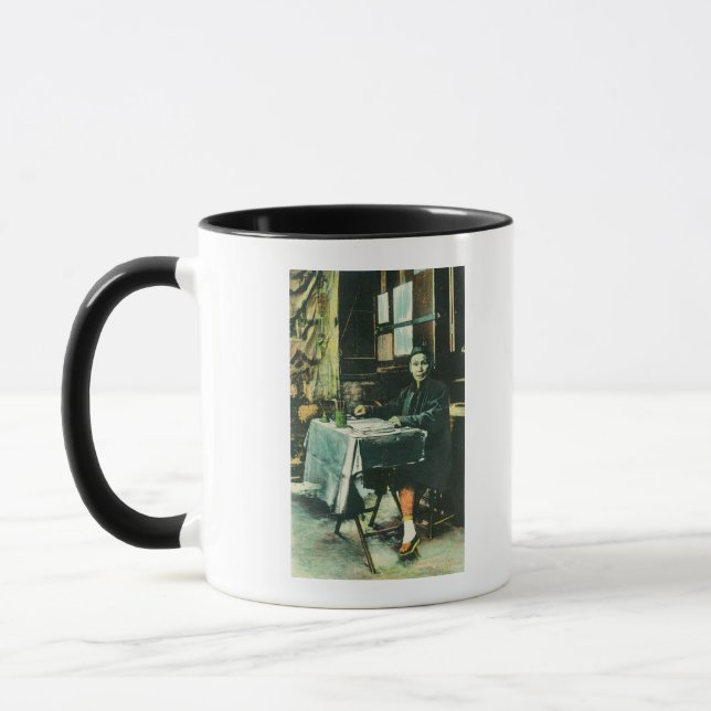 Mug Vue d'un vendeur chinois de Fortune (Gauche)