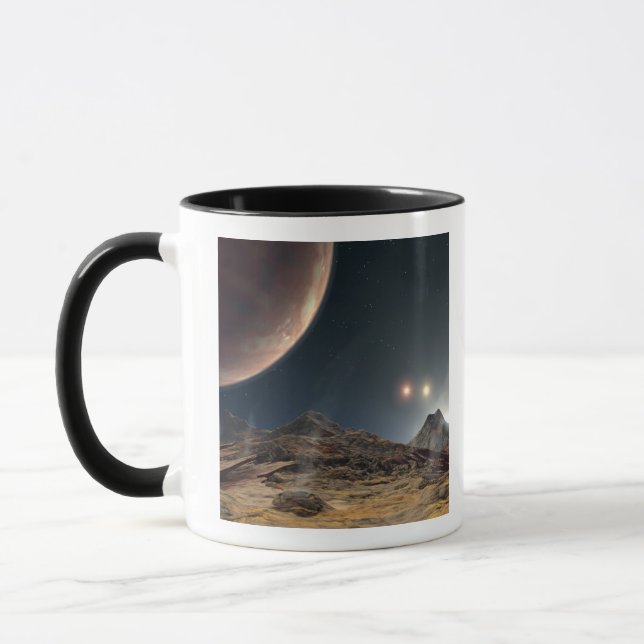 Mug Vue d'une lune hypothétique en orbite (Gauche)