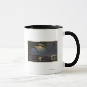 Mug Vue éclairée par la lune de baie de Newport