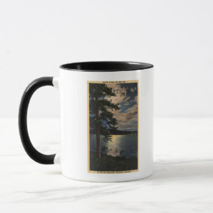 Mug Vue éclairée par la lune du lac