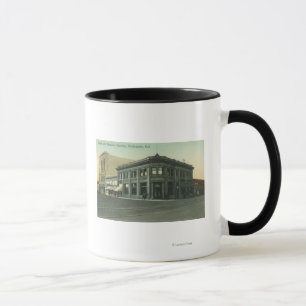 Mug Vue extérieure de la banque et du temple maçonniqu