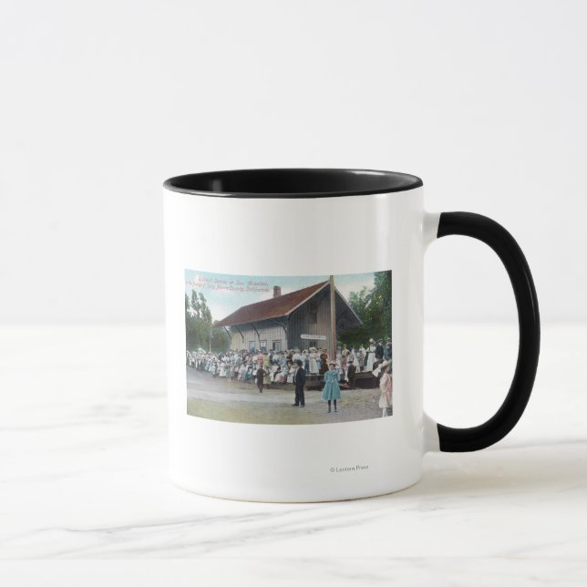 Mug Vue extérieure de la gare ferroviaire sur la 4ème  (Droite)