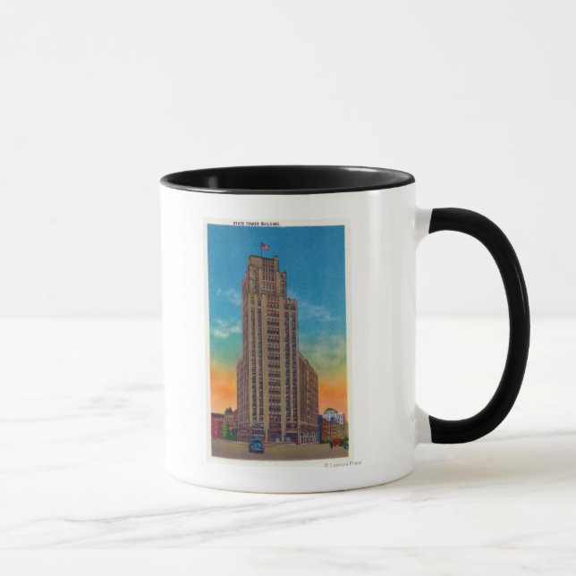 Mug Vue extérieure de l'édifice de la tour d'état (Droite)