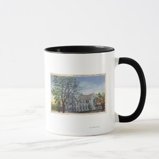 Mug Vue extérieure de l'église St. Mary's (Droite)