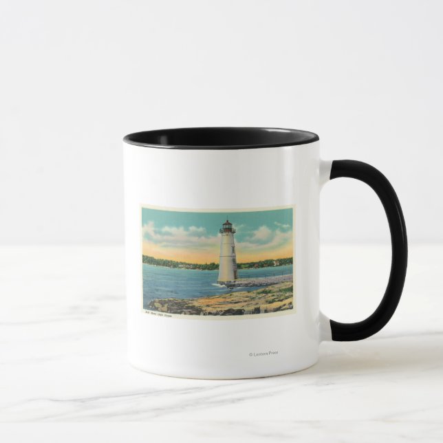 Mug Vue extérieure de Rock Island Light House (Droite)