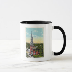 Mug Vue extérieure d'église de rue de parc