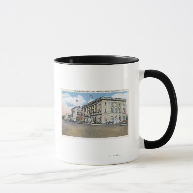 Mug Vue extérieure du bâtiment fédéral, théâtre Capito (Droite)