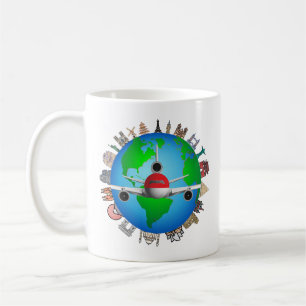 Mug Vue mondiale des voyages