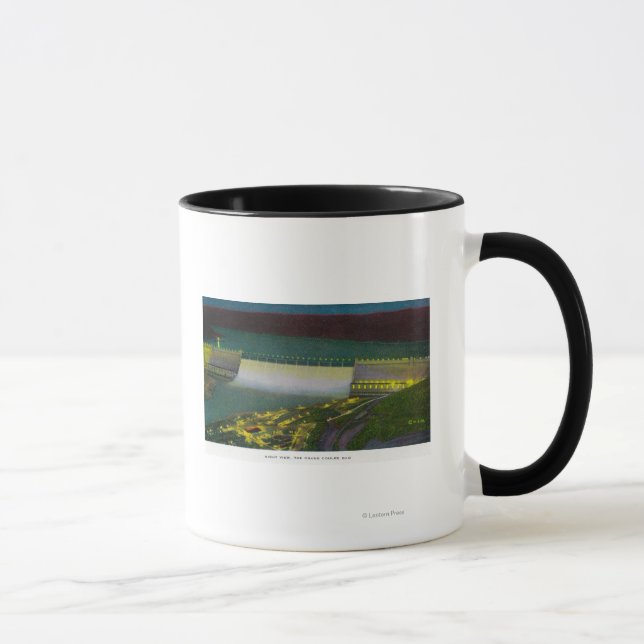 Mug Vue nocturne, barrage de Grand Coulee (Droite)