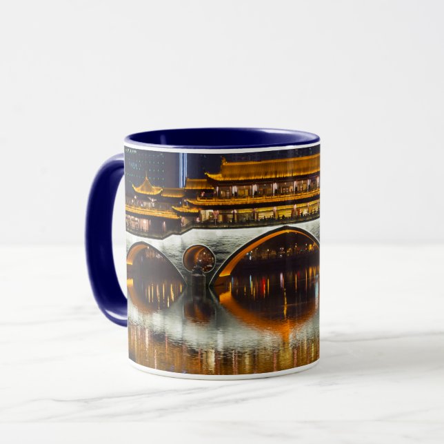 Mug Vue nocturne du pont d'Anshun (Devant gauche)