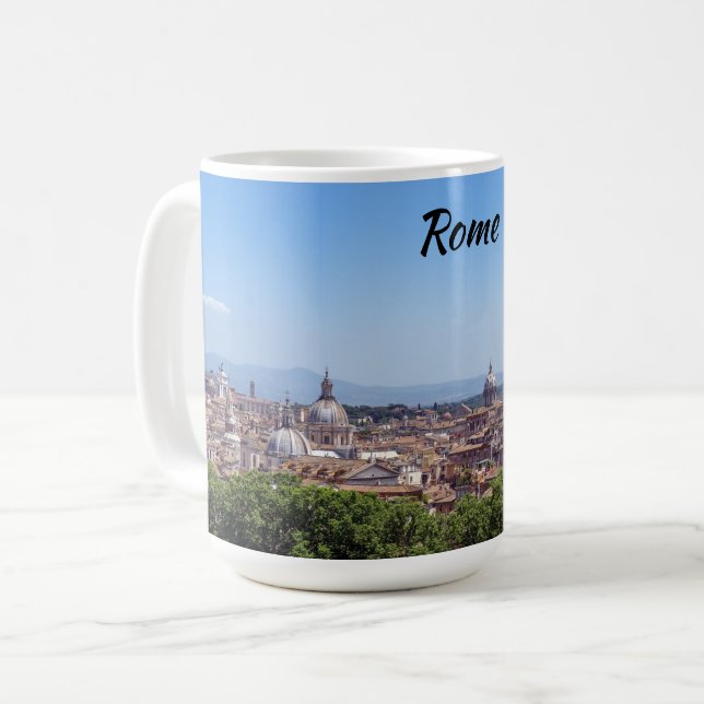 Mug Vue panoramique de Rome depuis Castel Sant'Angelo (Devant gauche)