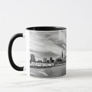 Mug Vue panoramique d'horizon de Chicago en hiver