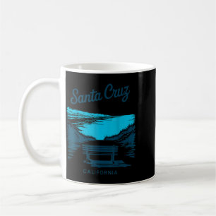 Mug Vue panoramique vintage de voyage de Santa Cruz Ca