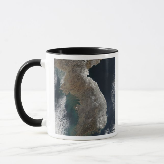 Mug Vue satellite de la chute de neige (Gauche)