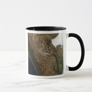Mug Vue satellite du paysage de Mexi central