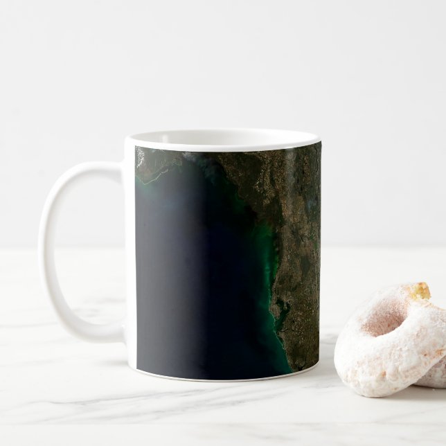 Mug Vue Satellite Sur La Floride. (Avec donut)