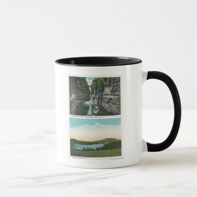 Mug Vue sur Ausable Chasm et le lac Saranac (Droite)